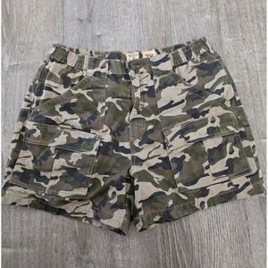 Red Head Brand Co Mens Camo Cargo Shorts Green Brown Size 38 Elastic Waist